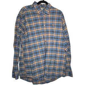 Cinch Blue Plaid Long Sleeve Western Button Down Shirt Rodeo Cowboy Size Large